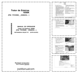 John Deere 1050K Bulldozer Operators Manual OMT389886X54-A9 PT