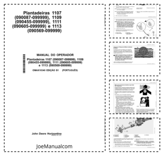 John Deere 1107 1109 1111 1113 Seed Planter Operators Manual OMAX10340-B1 PT