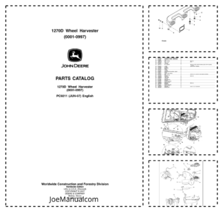 John Deere 1270D Harvester Parts Catalog SN 0001-0997 PC9211