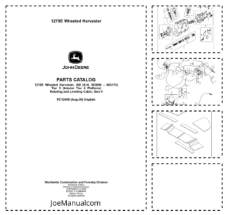 John Deere 1270E 8W Tier 3 Harvester Parts Catalog SN 003009-003173 PC12698