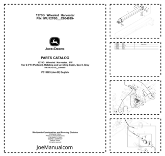 John Deere 1270G Tier 2 FT4 Wheeled Harvester Parts Catalog PC13923