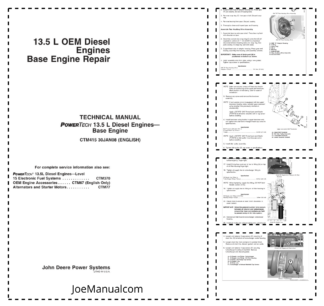 John Deere 13.5 L Diesel Engine Technical Service Manual CTM415-08
