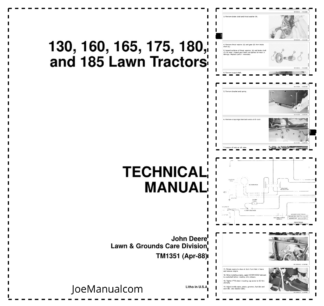 John Deere 130 160 165 175 180 185 Tractor Technical Service Manual TM1351