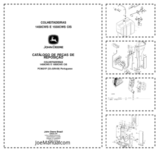 John Deere 1450 1550 CWS CIS Combine Harvester Parts Catalog PC9621P PT