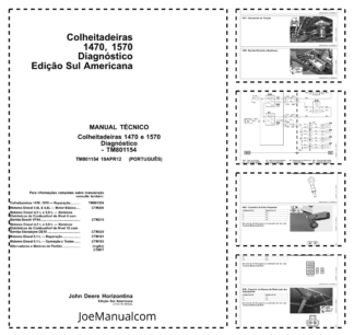 John Deere 1470 1570 Combine Harvester Diagnostic Service Manual TM801154 PT