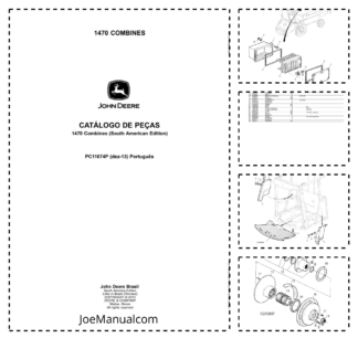 John Deere 1470 Combine Harvester Parts Catalog PC11074P-13 PT