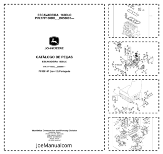 John Deere 160DLC Excavator Parts Catalog PC10014P PT
