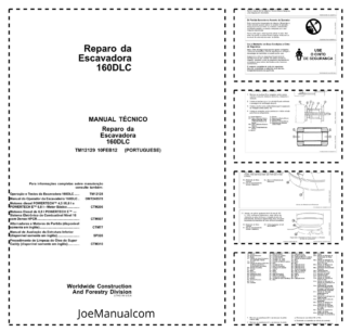 John Deere 160DLC Excavator Technical Repair Manual TM12129 PT