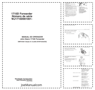 John Deere 1710D Forwarder Operators Manual OMF070291 PT