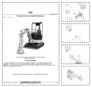 John Deere 17ZTS Excavator Parts Catalog 2001- PC2837