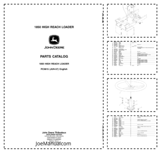 John Deere 1850 Hight Reach Loader Parts Catalog PC9615