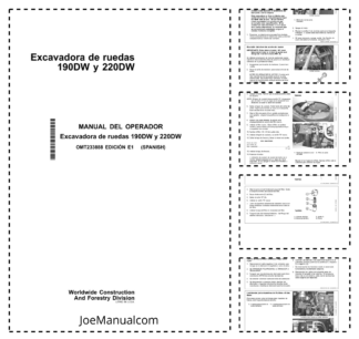 John Deere 190DW 220DW Excavator Operators Manual OMT233888-E1 ES