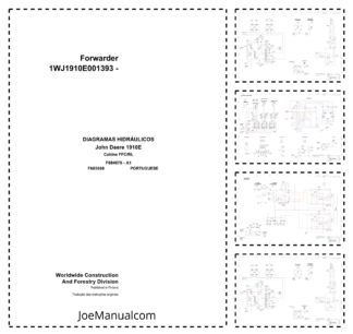 John Deere 1910E Forwarder Hydraulic Schematics SN 1WJ1910E001393 and UP