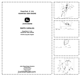John Deere 2.4 L 4024HF295 PowerTech Engine Parts Catalog PC9758