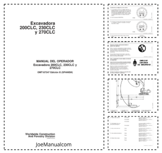 John Deere 200CLC 230CLC 270CLC Excavator Operators Manual OMT187347-I5 ES