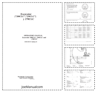 John Deere 200CLC 230CLC 270CLC Excavator Operators Manual OMT187347