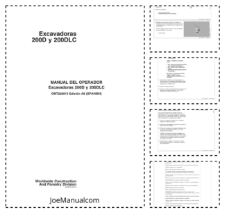 John Deere 200D 200DLC Excavator Operators Manual OMT226910-A9 ES