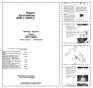 John Deere 200D 200DLC Excavator Repair Manual TM12021 PT