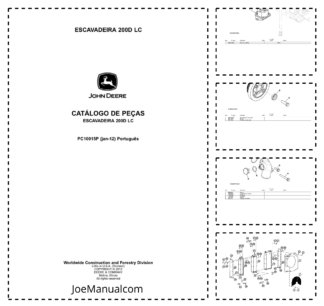 John Deere 200D LC Excavator Parts Catalog PC10015P PT