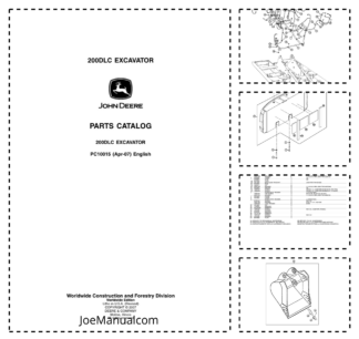 John Deere 200DL Excavator Parts Catalog PC10015