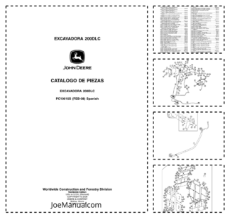 John Deere 200DLC Excavator Parts Catalog PC10015S ES