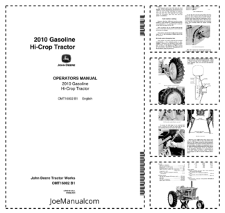 John Deere 2010 Gasoline Hi-Crop Tractor Operators Manual OMT16002-B1
