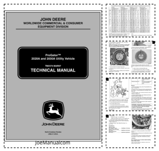 John Deere 2020A 2030A ProGator UTV Service Manual TM2374