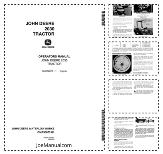 John Deere 2030 Tractor Operators Manual OMR50675-H1