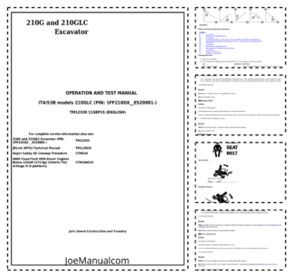 John Deere 210G 210GLC Excavator Operation and Test Service Manual TM12330