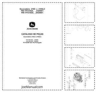 John Deere 210G 210GLC Excavator Parts Catalog PC10255P-15 PT