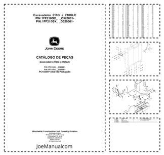 John Deere 210G 210GLC Excavator Parts Catalog PC10255P-16 PT