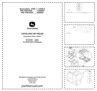 John Deere 210G 210GLC Excavator Parts Catalog PC11221P-17 PT