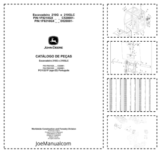 John Deere 210G 210GLC Excavator Parts Catalog PC11221P-22 PT