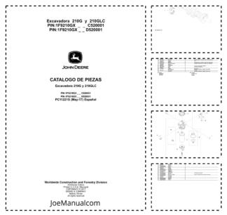 John Deere 210G 210GLC Excavator Parts Catalog PC11221S ES