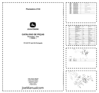 John Deere 2134 Seed Planter Parts Catalog SN 100000 and UP PC12371P PT