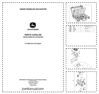 John Deere 220DW Wheeled Excavator Parts Catalog PC10048