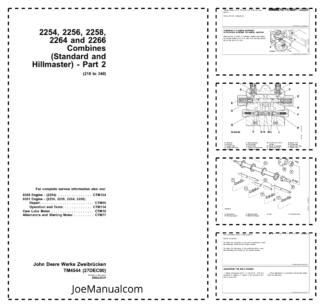John Deere 2254 2256 2258 2264 2266 Combine Harvester Diagnostic Service Manual Part 2