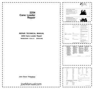 John Deere 2254 Cane Loader Repair Manual TMCM225401