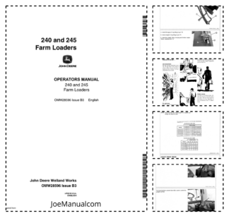 John Deere 240 245 Farn Loaders Operators Manual OMW28596-B3