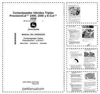 John Deere 2400 2550 PrecisionCut E-Cut Mower Operators Manual OMUC23504 ES
