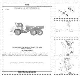 John Deere 250D 300D Articulated Dump Truck Parts Catalog 2002- PC9107-01