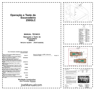 John Deere 250GLC Excavator Operation and Test Service Manual TM12316 PT
