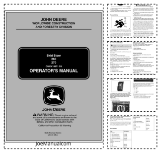John Deere 260 270 Skidsteer Operators Manual OMKV18671-C6