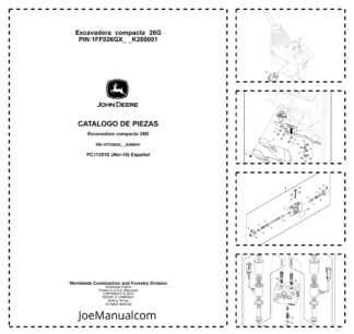 John Deere 26G Excavator Parts Catalog PC11351S ES