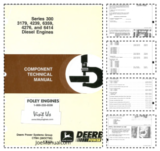 John Deere 300 Series 3179 4239 6359 4276 6414 Engine Service Manual CTM4