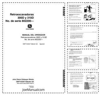 John Deere 300D 310D Excavator Operators Manual OMT153357-G4