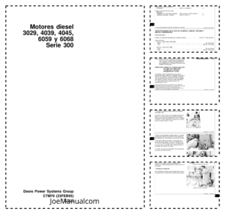 John Deere 3029 4039 4045 6059 6068 Serie 300 Engine Service Manual CTM70