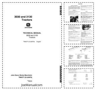 John Deere 3030 3130 Tractor Repair Manual TM4277