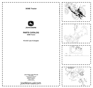 John Deere 3036E Tractor Parts Catalog PC12727