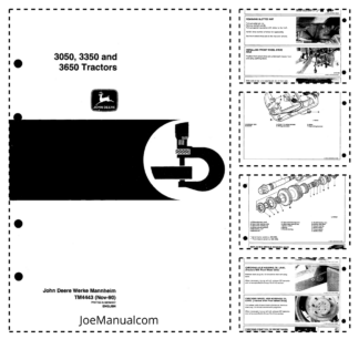 John Deere 3050 3350 3650 Tractor Service Manual TM4443